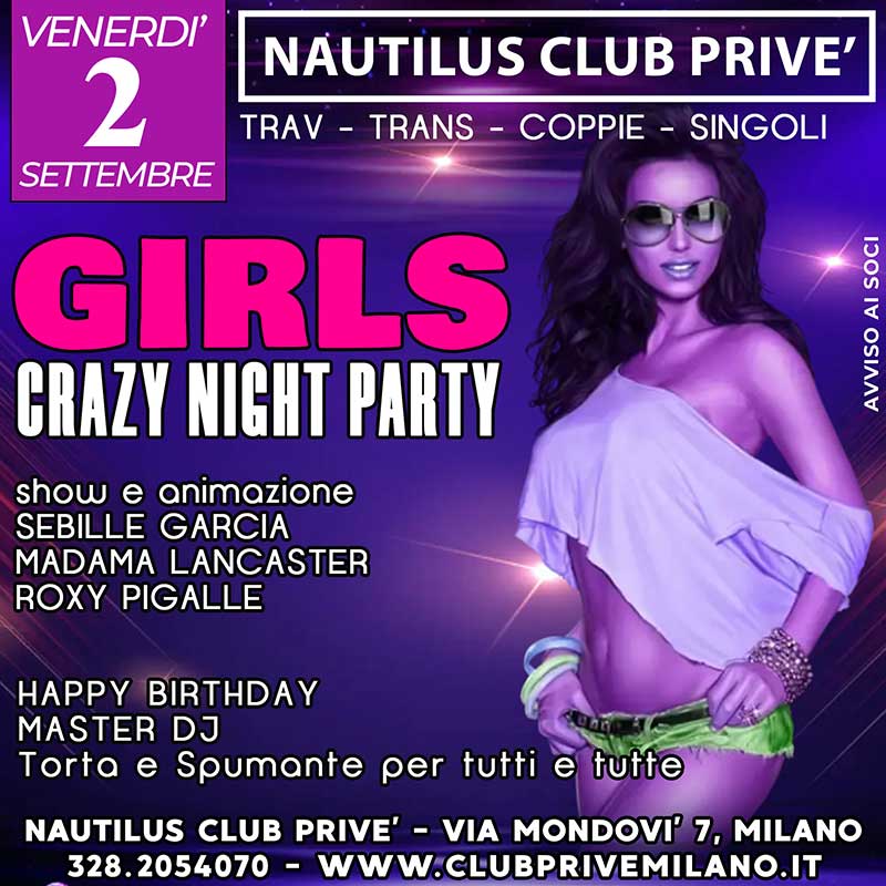 venerdi club prive crazy night party