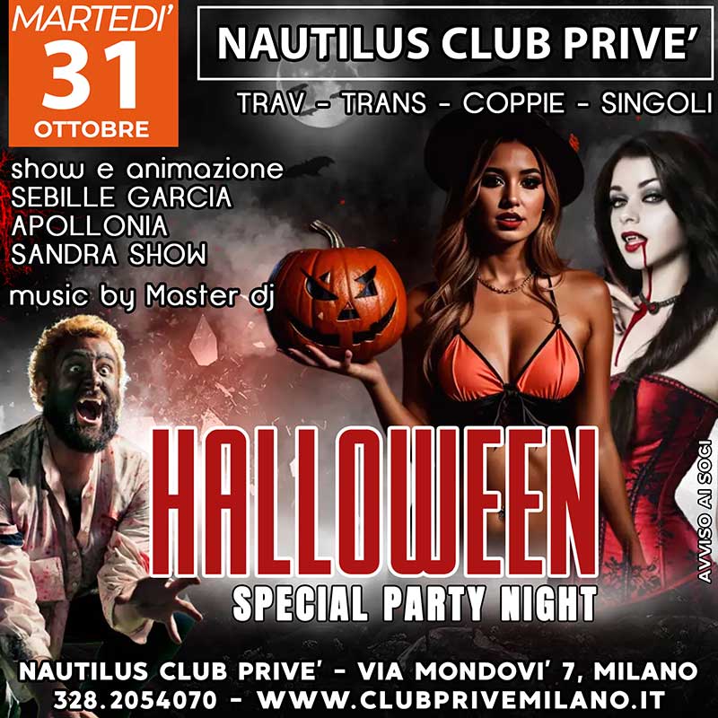 HALLOWEEN PARTY NIGHT CLUB PRIVE MILANO