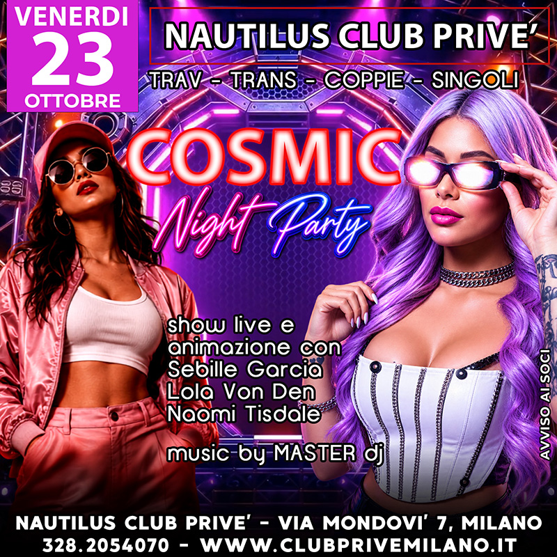 CLUB PRIVE MILANO NAUTILUS COPPIE TRANS TRAV